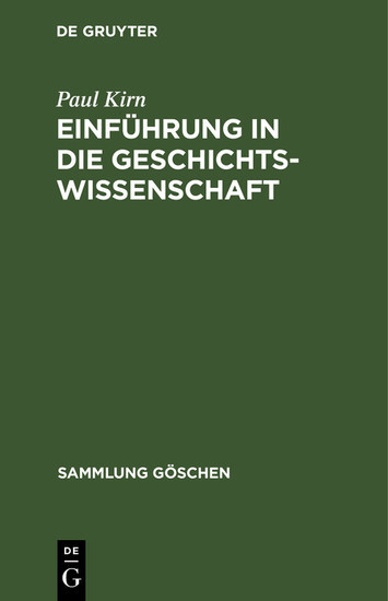 Einführung in die Geschichtswissenschaft main product photo