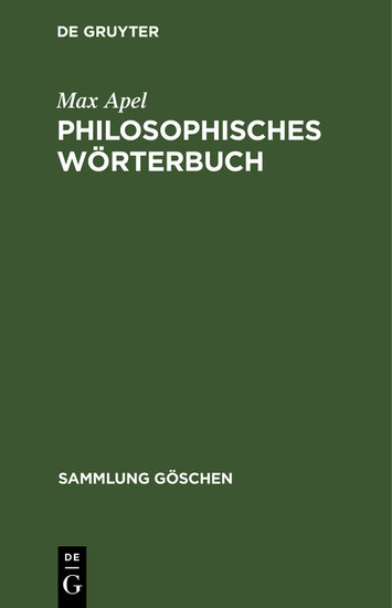 Philosophisches Wörterbuch main product photo