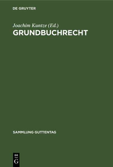 Grundbuchrecht main product photo