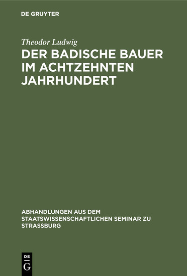 Der badische Bauer im achtzehnten Jahrhundert main product photo