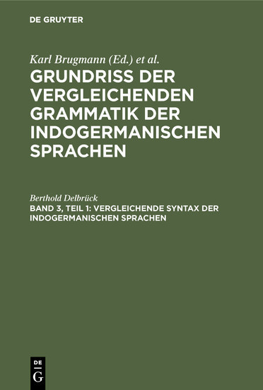 Vergleichende Syntax der indogermanischen Sprachen main product photo