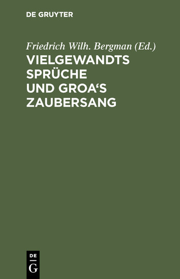 Vielgewandts Sprüche und Groa's Zaubersang main product photo