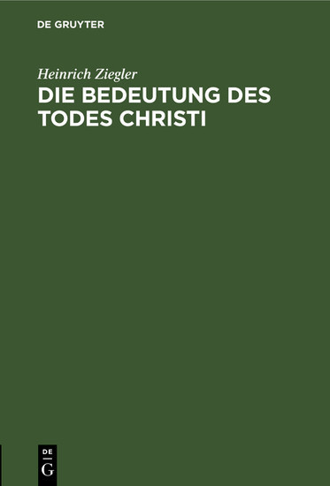 Die Bedeutung des Todes Christi main product photo
