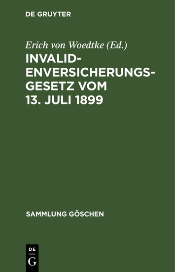 Invalidenversicherungsgesetz vom 13. Juli 1899 main product photo