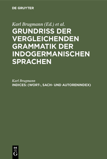 (Wort-, Sach- und Autorenindex) main product photo