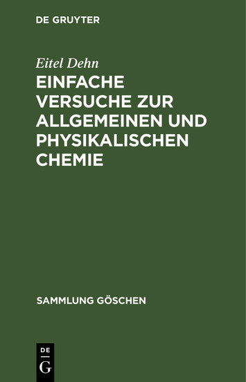 Einfache Versuche zur allgemeinen und physikalischen Chemie main product photo