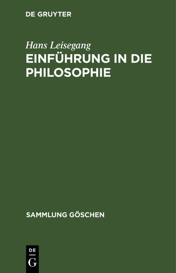 Einführung in die Philosophie main product photo