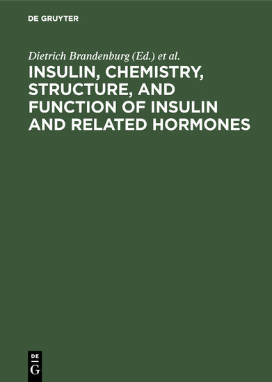 Insulin, chemistry, structure, and function of insulin and related hormones main product photo