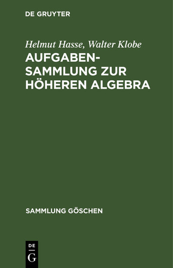 Aufgabensammlung zur höheren Algebra main product photo