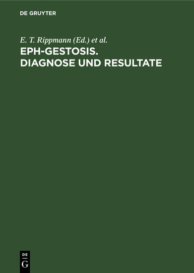 EPH-Gestosis. Diagnose und Resultate main product photo