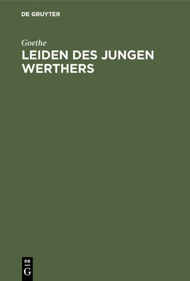 Leiden des jungen Werthers main product photo