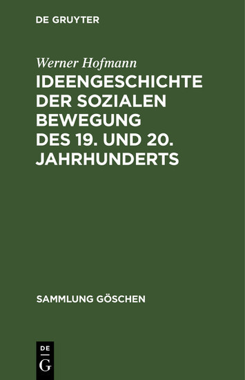 Ideengeschichte der sozialen Bewegung des 19. und 20. Jahrhunderts main product photo
