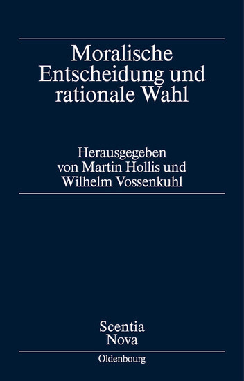 Moralische Entscheidung und rationale Wahl main product photo