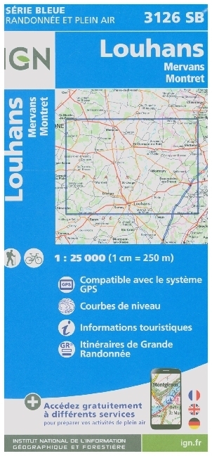 IGN Topographische Karte Louhans Mervans main product photo