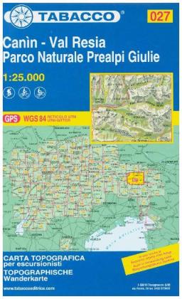Tabacco topographische Wanderkarte Canin