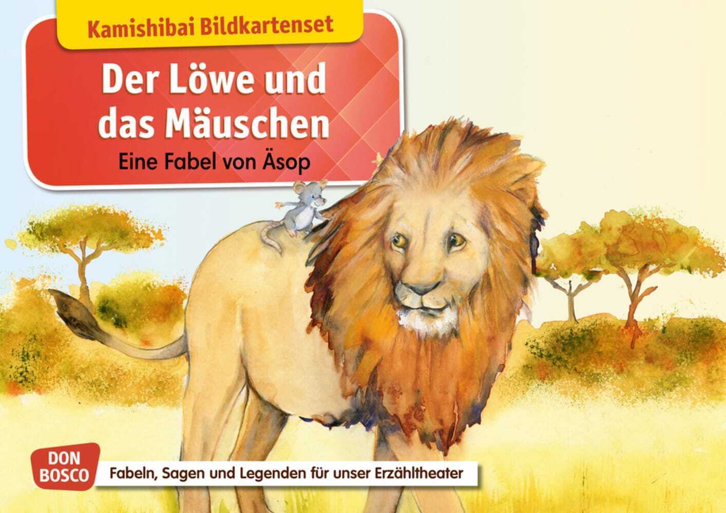 Der Löwe und das Mäuschen. Eine Fabel von Äsop. Kamishibai Bildkartenset main product photo