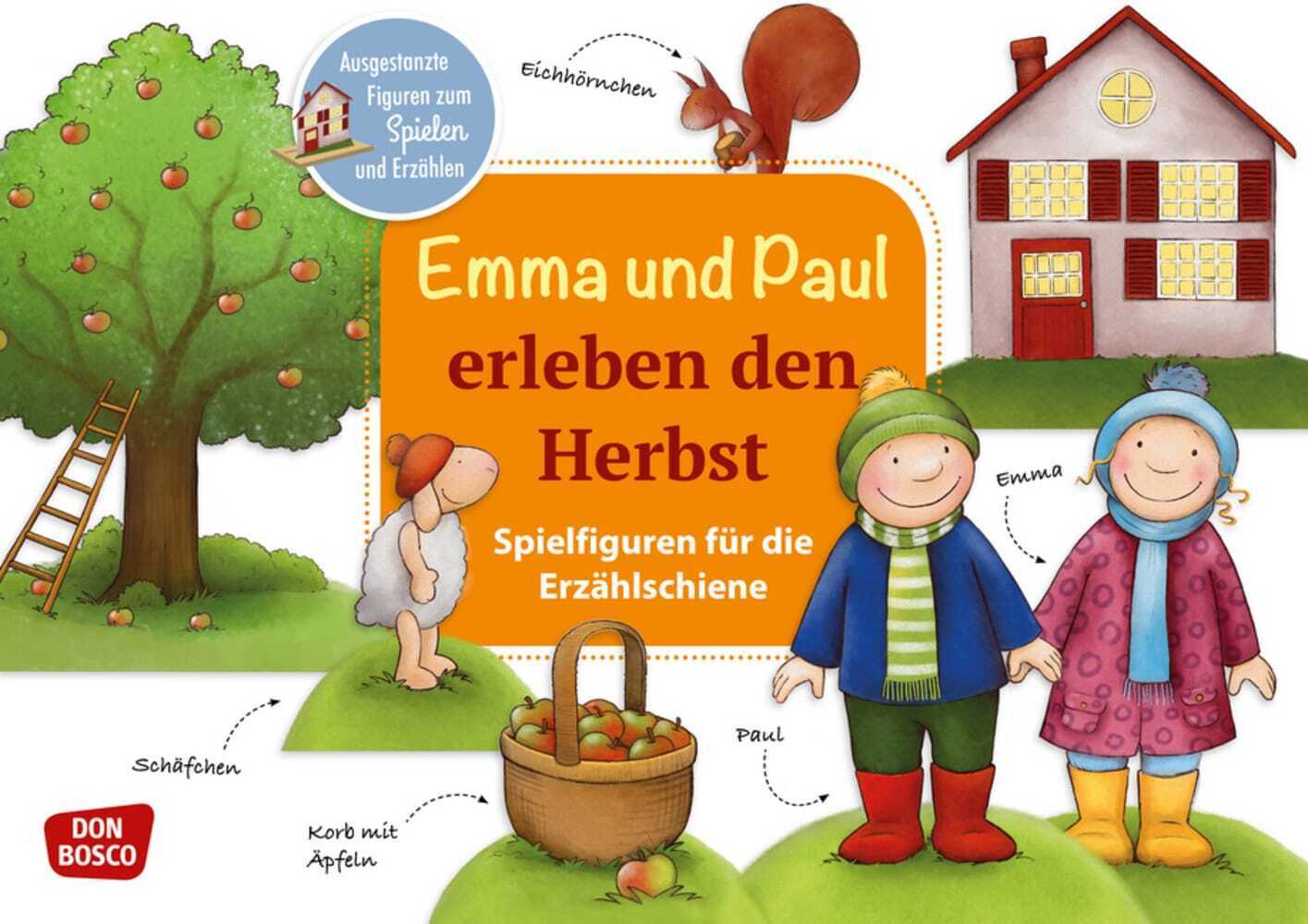 Emma und Paul erleben den Herbst. Erzählschienen-Figurenset, m. 1 Beilage main product photo