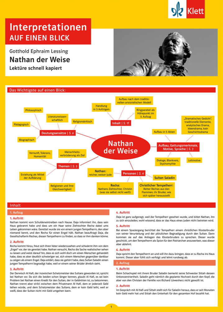 Gotthold Ephraim Lessing: Nathan der Weise main product photo