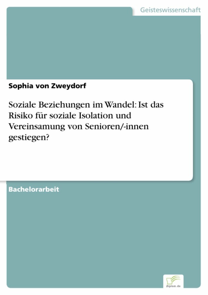 Soziale Beziehungen im Wandel: Ist das Risiko für soziale Isolation und Vereinsamung von Senioren/-innen gestiegen? main product photo