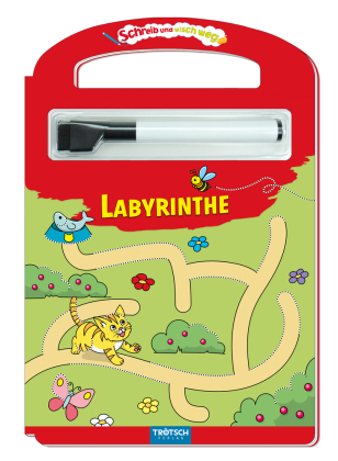 Schreib und wisch weg - Labyrinthe, m. Stift