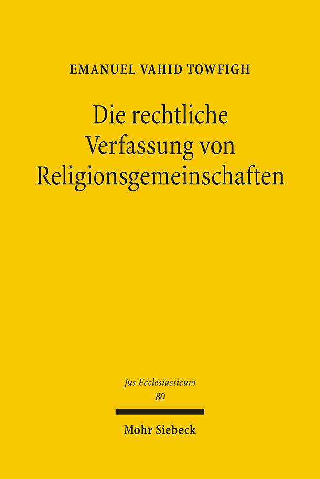 Die rechtliche Verfassung von Religionsgemeinschaften main product photo