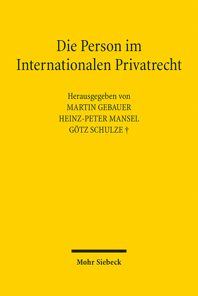 Die Person im Internationalen Privatrecht main product photo