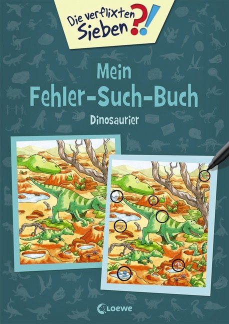Die verflixten Sieben - Mein Fehler-Such-Buch - Dinosaurier main product photo