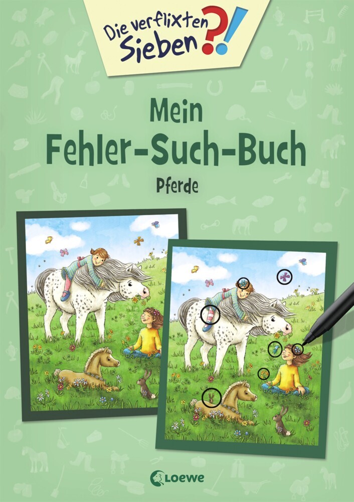 Die verflixten Sieben - Mein Fehler-Such-Buch - Pferde main product photo