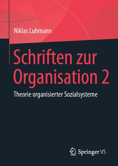 Schriften zur Organisation 2 main product photo