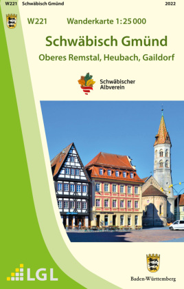 Topographische Wanderkarte Baden-Württemberg Schwäbisch Gmünd