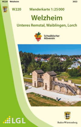 Topographische Wanderkarte Baden-Württemberg Welzheim