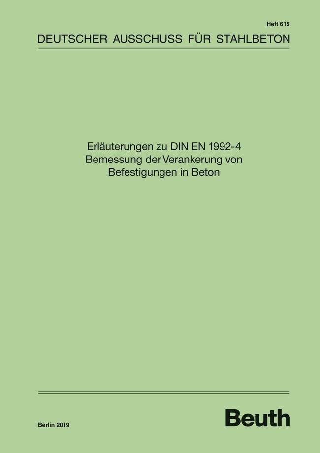 Erläuterungen zu DIN EN 1992-4 Bemessung der Verankerung von Befestigungen in Beton main product photo