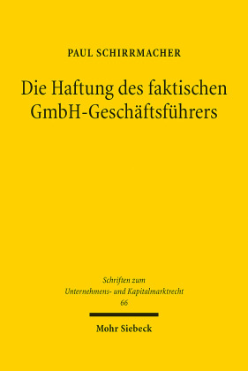Die Haftung des faktischen GmbH-Geschäftsführers