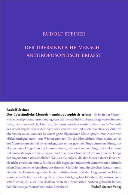 Der übersinnliche Mensch - anthroposophisch erfasst main product photo