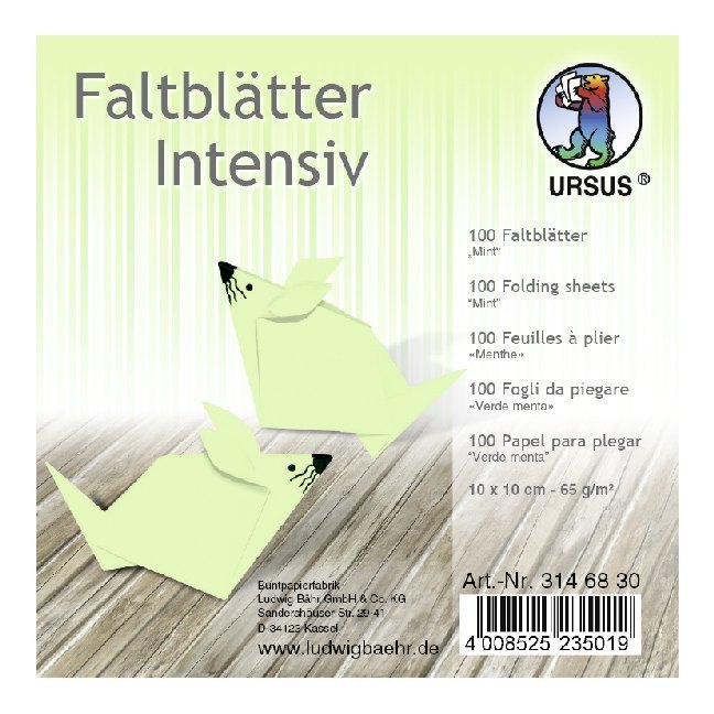 URSUS Faltblätter Intensiv, 10 x 10 cm, mint main product photo