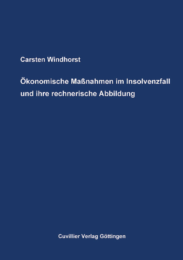Ökonomische Maßnahmen im Insolvenzfall und ihre rechnerische Abbildung main product photo
