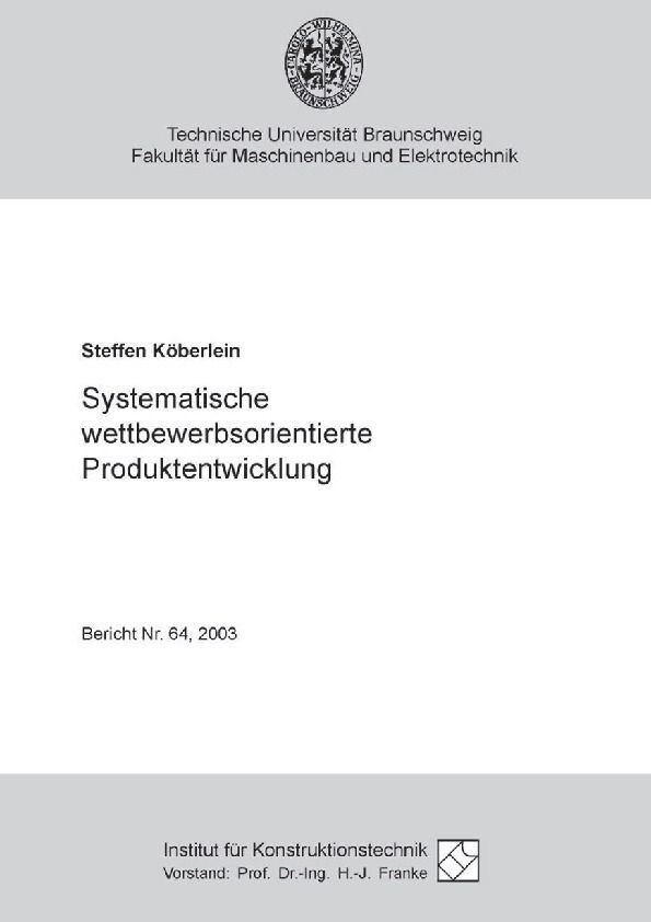 Systematische wettbewerbsorientierte Produktentwicklung main product photo