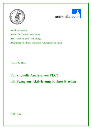 Funktionelle Analyse von PLCζ mit Bezug zur Aktivierung boviner Eizellen main product photo