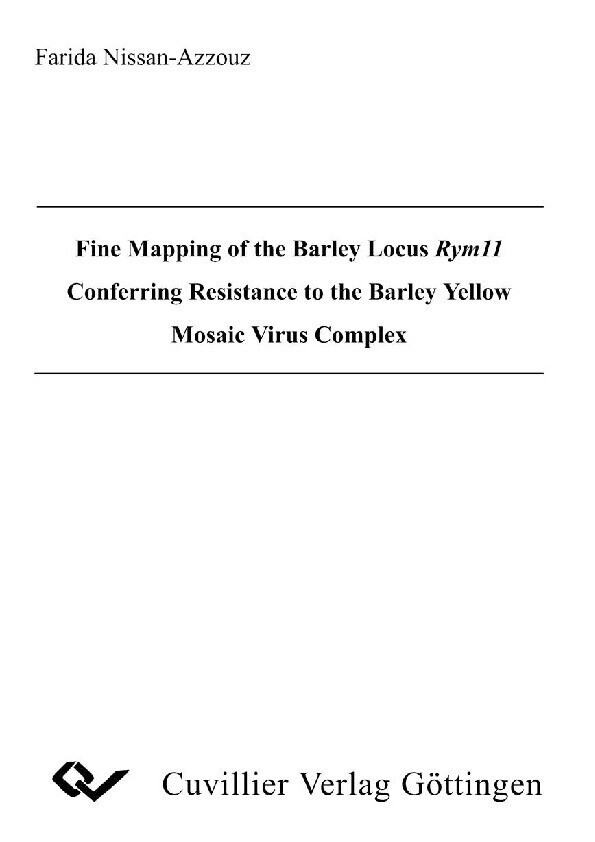 Fine Mapping of the Barley Locus Rym11 Conferring Resistance to the Barley Yellow Mosaic Virus Complex main product photo