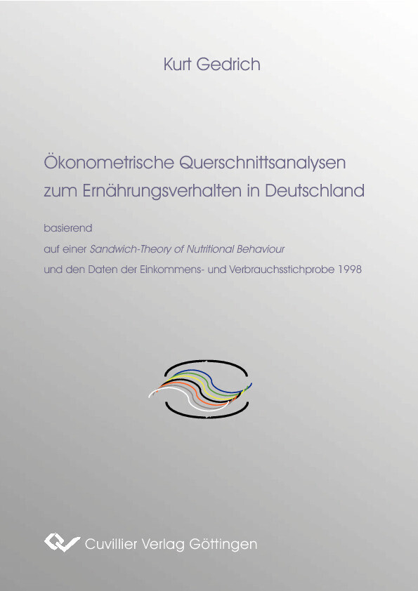 Ökonomische Querschnittsanalysen zum Ernährungsverhalten in Deutschland main product photo