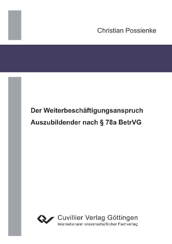 Der Weiterbeschäftigungsanspruch Auszubildender nach § 78a BetrVG main product photo