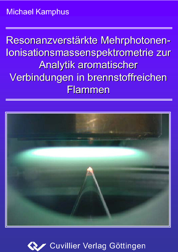 Resonanzverstäkte Mehrphotonen-Ionisationsmassenspektrometrie zur Analytik aromatischer Verbindungen in brennstoffreichen Flammen main product photo