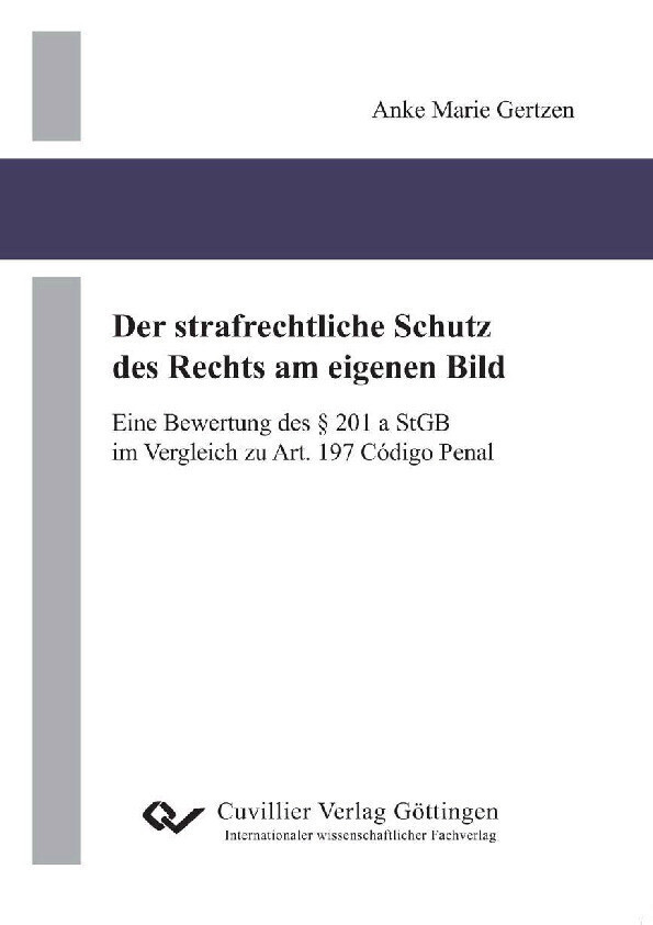 Der strafrechtliche Schutz des Rechts am eigenen Bild main product photo