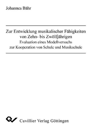 Zur Entwicklung musikalischer Fähigkeiten von Zehn- bis Zwölfjährigen main product photo