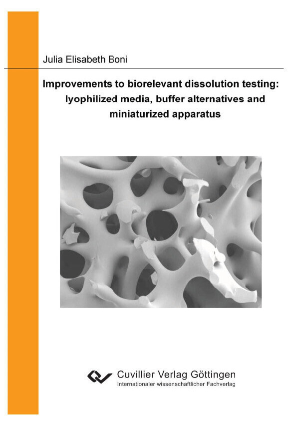 Improvements to biorelevant dissolution testing: lyophilized media, buffer alternatives and miniaturized apparatus main product photo