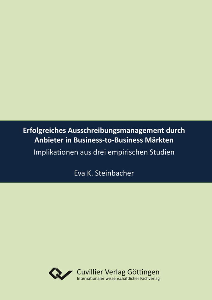 Erfolgreiches Ausschreibungsmanagement durch Anbieter in Business-to-Business Märkten main product photo