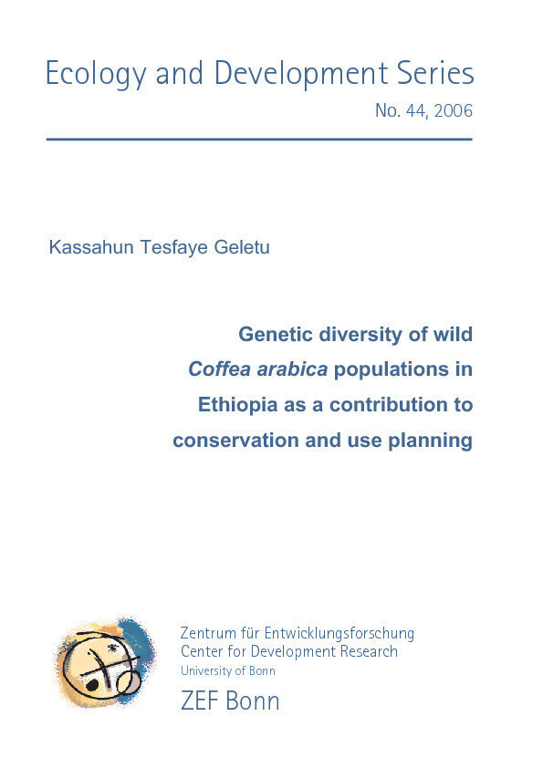Genetic diversity of wild Coffea arabica populations in Ethiopia as a contributation to conservation and use planning main product photo
