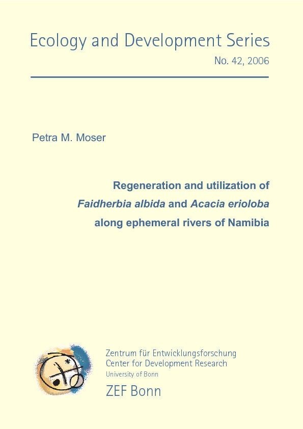 Regeneration and utilization of Faidherbia albida and Acacia erioloba along ephemeral rivers of Namibia main product photo