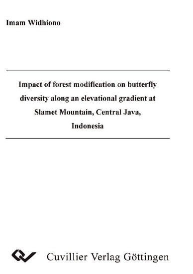 Impact of forest modification on butterfly diversity along an elevational gradient at Slamet Mountain, Central Java, Indonesia main product photo