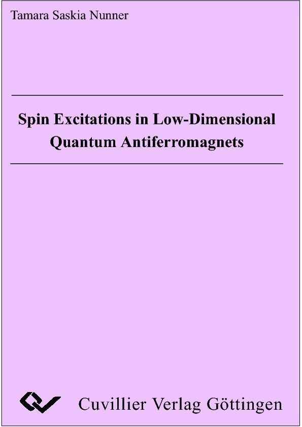 Spin Excitations in Low-Dimensional Quantum Antiferromagnets main product photo